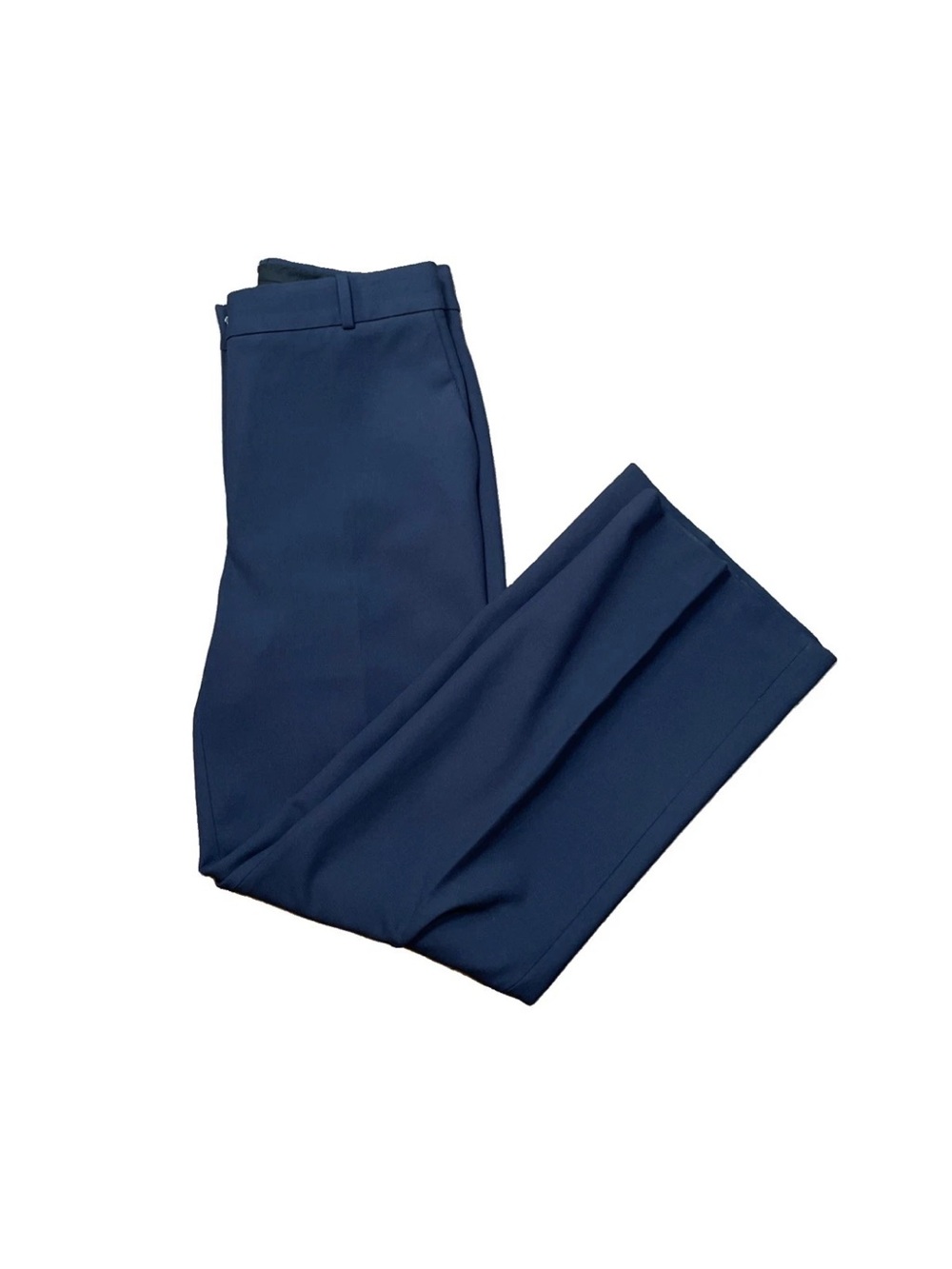 Babaton Womens Size 10 Navy Blue High-Waist Wide-Leg Pants Office Work Wear